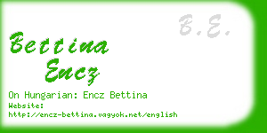 bettina encz business card